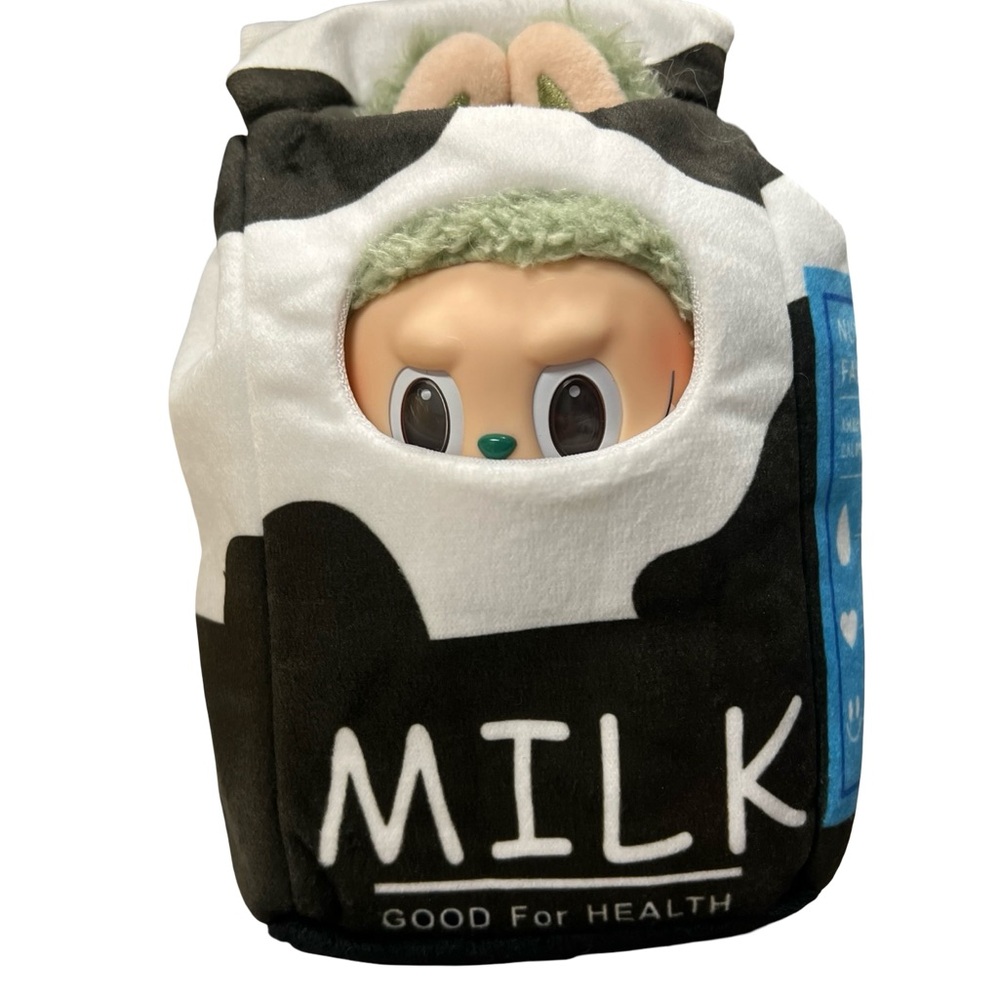 Labubu Milk Carton Halloween Costume outfit NEW with bonus stickers - Picture 6 of 6